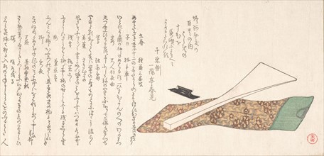 Bachi (Plectrum) Used in Playing Shamisen, 19th century. Creator: Kubo Shunman.