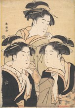 Three Beauties, late 18th century. Creator: Katsukawa Shuncho.