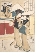 Two Tori-oi, or Itinerant Women Musicians of the Eta Class, late 18th-early 19th century. Creator: Kitagawa Utamaro.