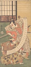 The Second Sakata Hangoro as a Daimyo Attired in a Kamishimo, 1770. Creator: Shunsho.