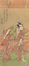Ichikawa Danjuro V (1741-1806) with Sword and Fan, 1771. Creator: Shunsho.