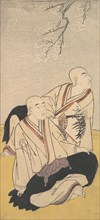 The Third Sawamura Sojuro & the Second Ichikawa Monnosuke as Buddhist Monks, 1791. Creator: Shunsho.