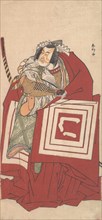 Kabuki Actor Ichikawa Monnosuke II as Shinozuka in a Shibaraku..., 11th month, 1790. Creator: Katsukawa Shunko.