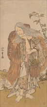 Ichikawa Danjuro V in the Role of Shiromasu-baba, 12th month, 1786. Creator: Shunsho.