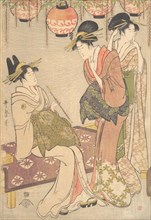Three Courtesans, late 18th-early 19th century. Creator: Kitagawa Utamaro.