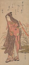 The Actor Ichikawa Monosuke (?) or Ichikawa Omezo in Female Role, 1726-1792. Creator: Shunsho.