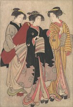Two Geishas Out Walking, 1739-1820. Creator: Kitao Shigemasa.