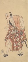 The Second Nakajima Mihoemon as a Man Standing with Head Bent Forward, 1768 or 1769. Creator: Shunsho.