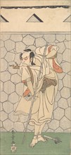 The First Nakamura Nakazo as Warrior Disguised as a Rokubu, 1770 or 1771. Creator: Shunsho.