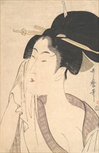 Woman Relaxing after Her Bath, 1790s. Creator: Kitagawa Utamaro.