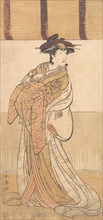 Nakamura Riko in the Role of Oiso no Tora, 2nd month, 1782. Creator: Katsukawa Shunjo.