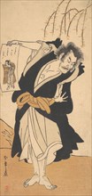 The Third Otani Hiroemon as an Outlaw Standing Near a Willow Tree, 3rd month, 1777. Creators: Shunsho, Otani Hiroemon.