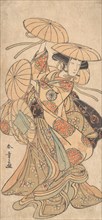 Kabuki Actor Nakamura Tomijuro I in a Female Dance Role , ca. 1777. Creator: Shunsho.