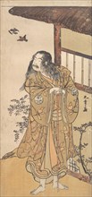 The Ninth Ichimura Uzaemon in the role of Shunkan, ca. 1778. Creator: Shunsho.