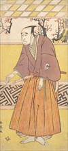 The Actor Onoye Matsusuke I, as a Man Holding a Closed Fan in His Right Hand, ca. 1780. Creator: Katsukawa Shun'ei.