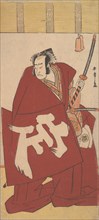 The Actor Onoe Matsusuke in Shibaraku in Deep Red Robes, ca. 1781. Creator: Shunsho.