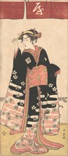 The Actor Ichikawa Monosuke II in an Unidentified Female Role, ca. 1789. Creator: Katsukawa Shun'ei.