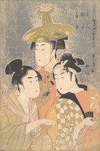 Seiro Niwaka Onna Geisha no Bu Tojin Shishi Sumo, ca. 1791. Creator: Kitagawa Utamaro.