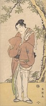 An Unidentified Actor as a Sad Person with Bare Legs and Feet, ca. 1793. Creator: Katsukawa Shun'ei.