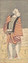 The Second Ichikawa Komazo as a Boatman Standing on the Deck of a Barge, ca. 1793? Creator: Katsukawa Shun'ei.