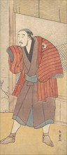 Onoe Matsusuke as a Servant Standing Beside a House, ca. 1793?. Creator: Katsukawa Shun'ei.