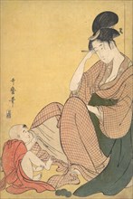 Woman and Child, ca. 1794-95. Creator: Kitagawa Utamaro.