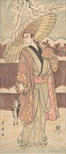 The Fourth Matsumoto Koshiro as a Man Walking under an Umbrella, ca. 1796. Creator: Katsukawa Shun'ei.