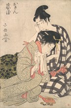 Disconsolate Lovers, ca. 1800. Creator: Momokawa Shiko.