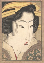 Head of a Beauty, ca. 1825. Creator: Ikeda Eisen.