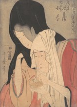 Jihei of Kamiya Eloping with Koharu of Kinokuniya, early 1800s. Creator: Kitagawa Utamaro.
