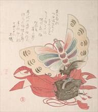 Spring Rain Collection (Harusame shu), vol. 2: Costume for the Butterfly Dance (Kocho no ..., 1810s. Creator: Kubo Shunman.