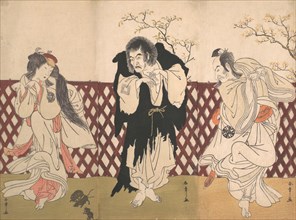 Ichikawa Danjuro IV in the Role of the Monk Mongaku from the Play Hana-zumo Genji-biki, 1775. Creator: Shunsho.