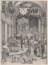 Maximilian I Hearing Mass, ca. 1515. Creator: Hans Weiditz.