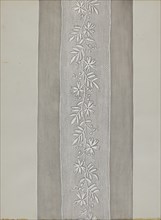 Embroidered Panel for Sleeve, c. 1936. Creator: Gordena Jackson.