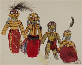 Indian Doll Group, 1935/1942. Creator: Jane Iverson.