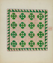 Patchwork Quilt, 1935/1942. Creator: George Loughridge.