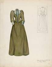 Dress, c. 1937. Creator: Mary E Humes.