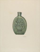 American Glass Flask, c. 1937. Creator: William Kieckhofel.