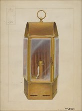 Wardroom Lamp from "Constitution", c. 1937. Creator: James M. Lawson.