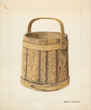 Wooden Sugar Bucket, c. 1938. Creator: Annie B Johnston.
