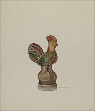 Chalkware Rooster, c. 1940. Creator: Elmer R. Kottcamp.