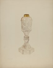 Glass Lamp, c. 1941. Creator: Frank M Keane.