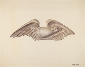Wood Carving - Eagle, c. 1941. Creator: Harry King.