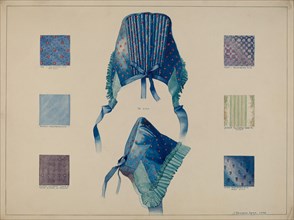 Economy: Detail of Cloth and Bonnet, 1938. Creator: J. Howard Iams.