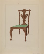 Walnut Chair, 1935/1942. Creator: Frederick Jackson.