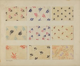 Printed Quilt Patches, 1935/1942. Creator: Edith Magnette.