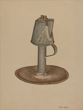 Camphene Lamp, c. 1939. Creator: LeRoy Griffith.