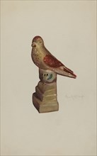 Chalkware Bird, c. 1940. Creator: Elmer R. Kottcamp.