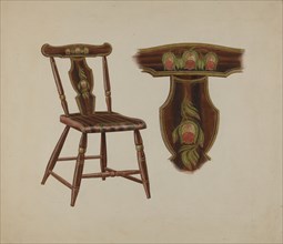 Pa. German Chair, c. 1940. Creator: Henry Moran.