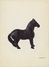 Toy Bank: Horse, c. 1939. Creator: Chris Makrenos.